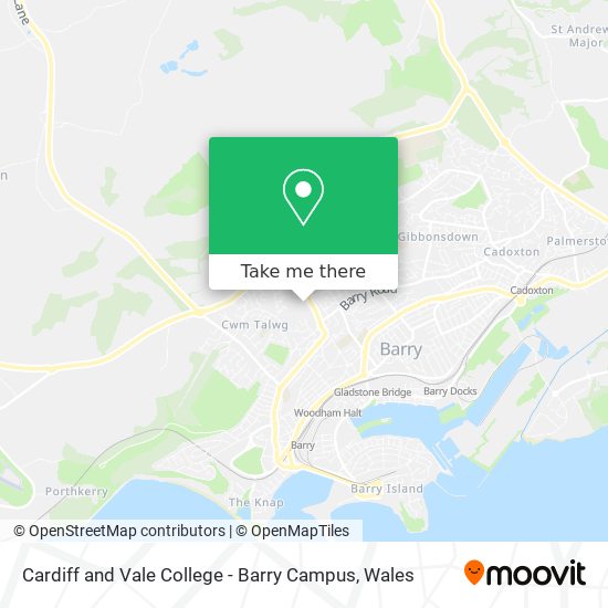 Cardiff and Vale College - Barry Campus map