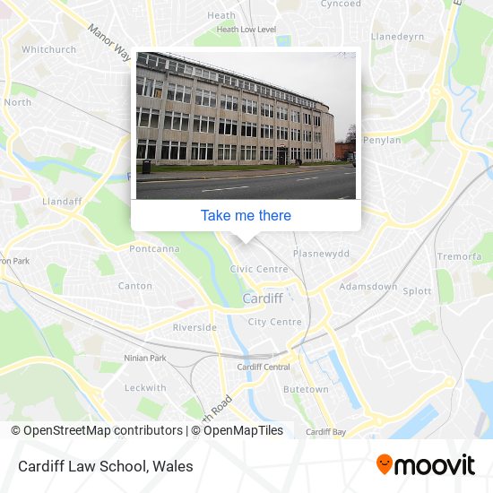 Cardiff Law School map