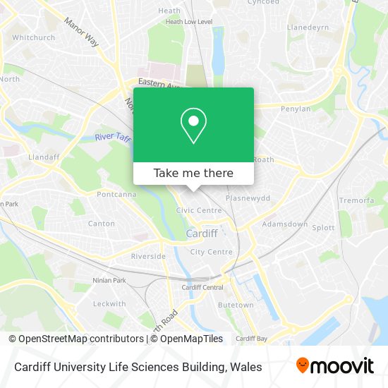 Cardiff University Life Sciences Building map
