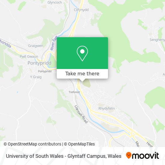 University of South Wales - Glyntaff Campus map