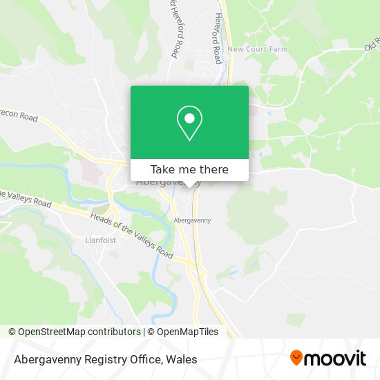 Abergavenny Registry Office map