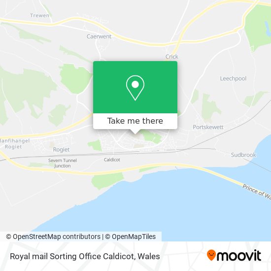 Royal mail Sorting Office Caldicot map
