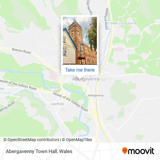 Abergavenny Town Hall map