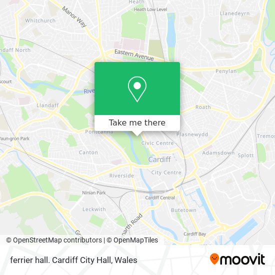 ferrier hall. Cardiff City Hall map
