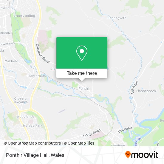 Ponthir Village Hall map