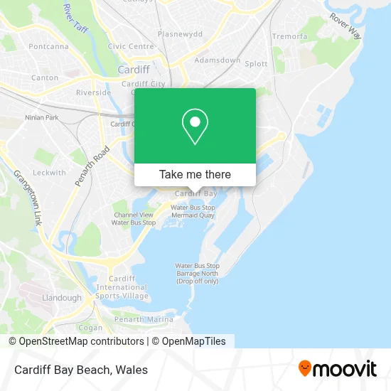 How to Get to Cardiff Bay Beach by Bus or Train?