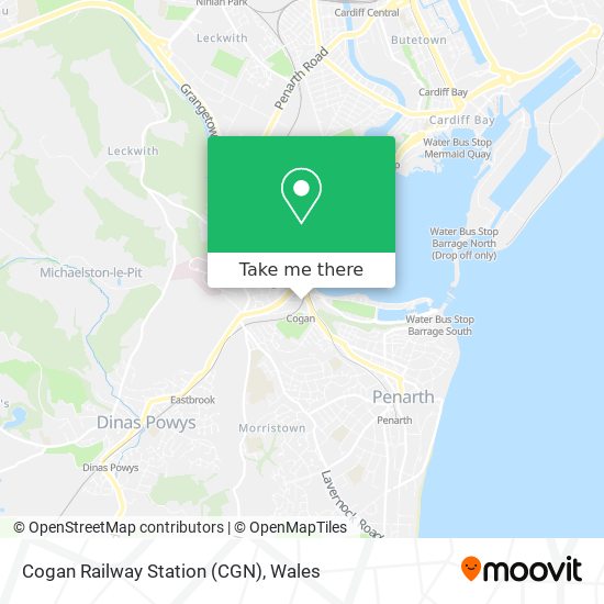 Cogan Railway Station (CGN) map