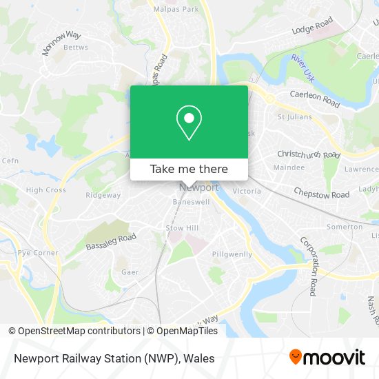 Newport Railway Station (NWP) map