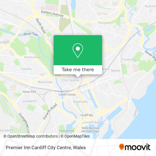 Premier Inn Cardiff City Centre map