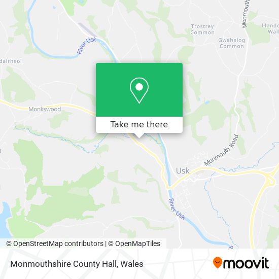 Monmouthshire County Hall map