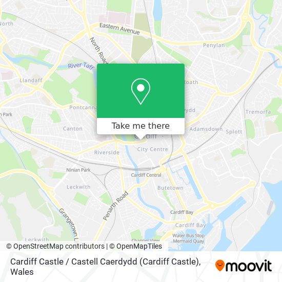 Cardiff Castle / Castell Caerdydd map