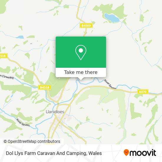 Dol Llys Farm Caravan And Camping map