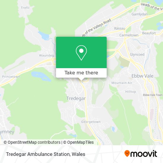 Tredegar Ambulance Station map