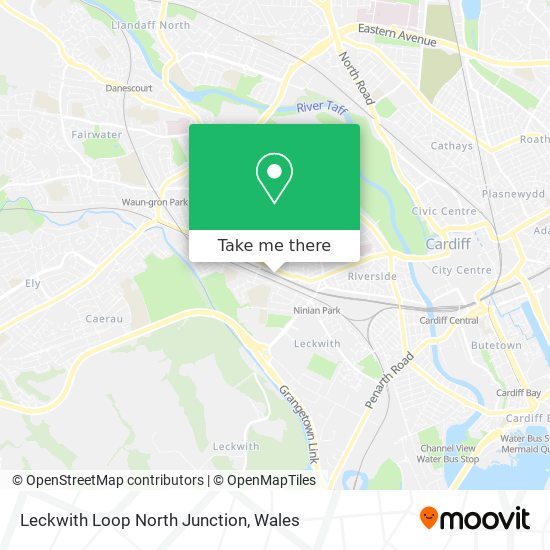Leckwith Loop North Junction map