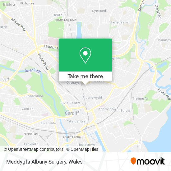 Meddygfa Albany Surgery map