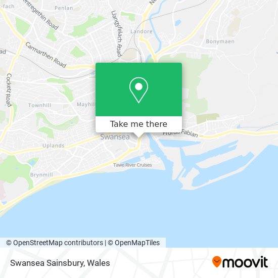 Swansea Sainsbury map