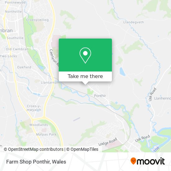 Farm Shop Ponthir map