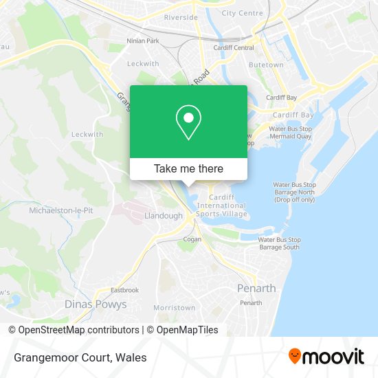 How to get to Grangemoor Court in Cardiff by bus or train?