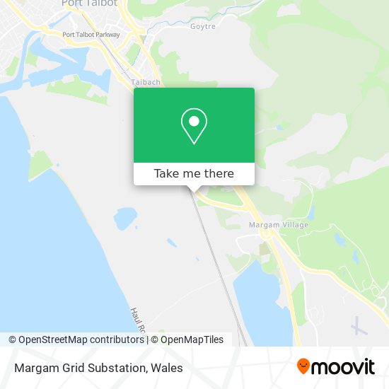 Margam Grid Substation map