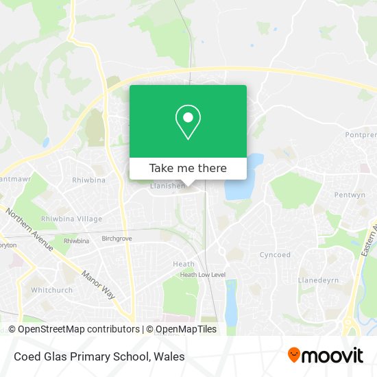 Coed Glas Primary School map