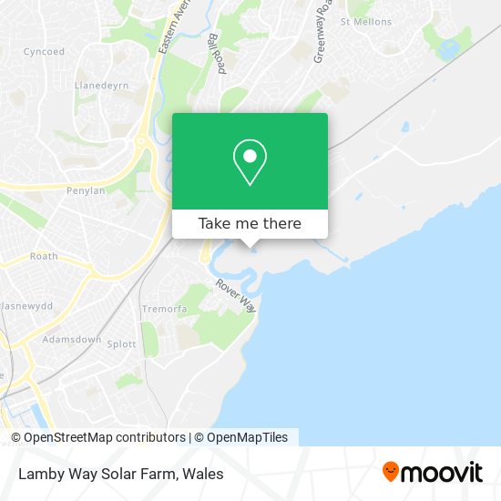 Lamby Way Solar Farm map
