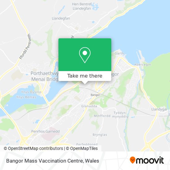 Bangor Mass Vaccination Centre map