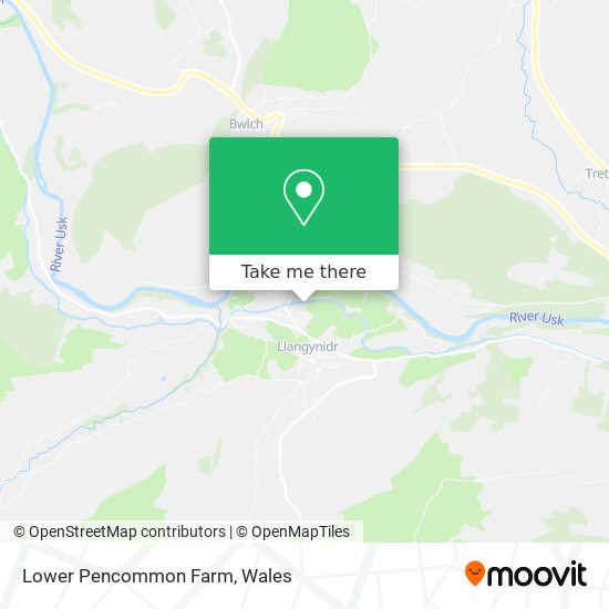Lower Pencommon Farm map
