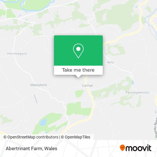 Abertrinant Farm map