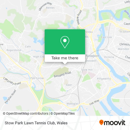 Stow Park Lawn Tennis Club map