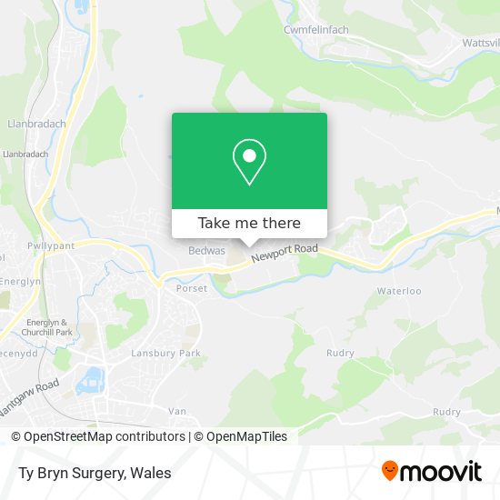 Ty Bryn Surgery map