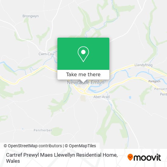 Cartref Prewyl Maes Llewellyn Residential Home map