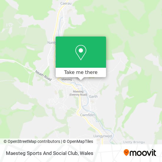 Maesteg Sports And Social Club map