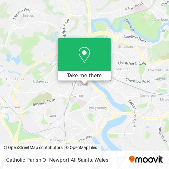 Catholic Parish Of Newport All Saints map