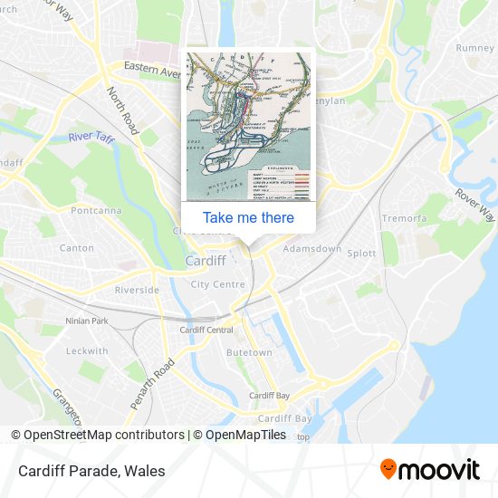 Cardiff Parade map