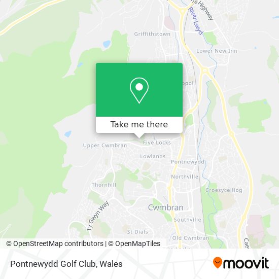 Pontnewydd Golf Club map