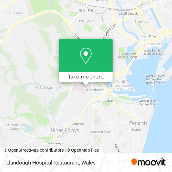 Llandough Hospital Restaurant map