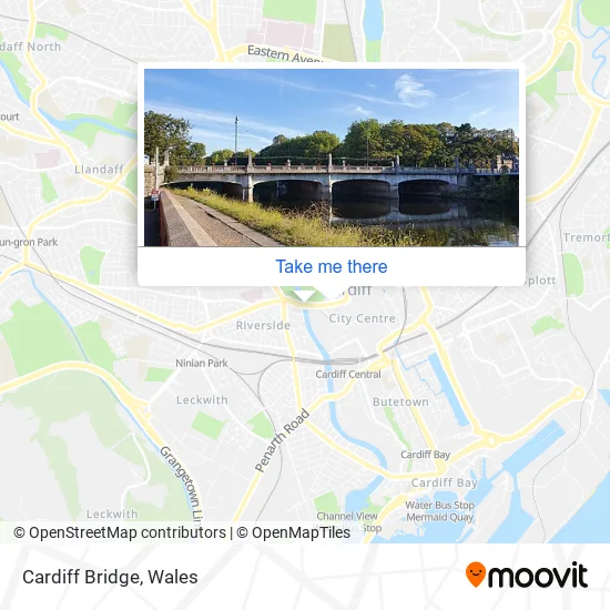 Cardiff Bridge map