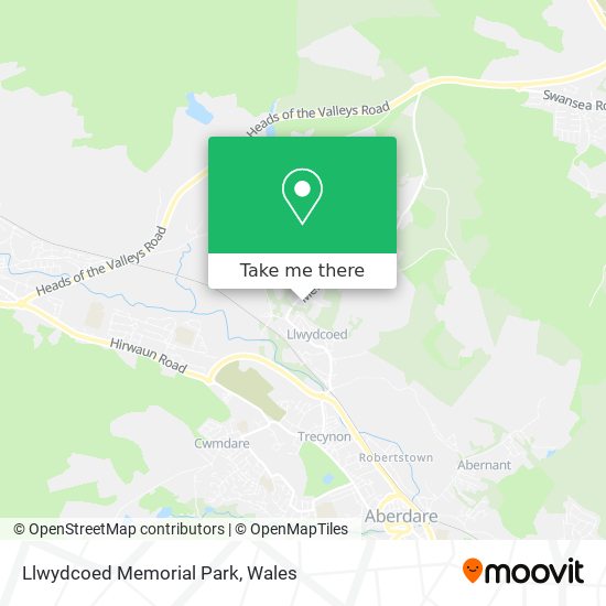 Llwydcoed Memorial Park map