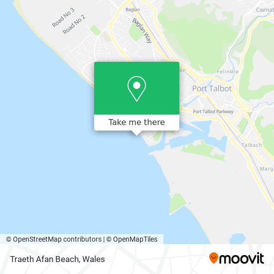Traeth Afan Beach map