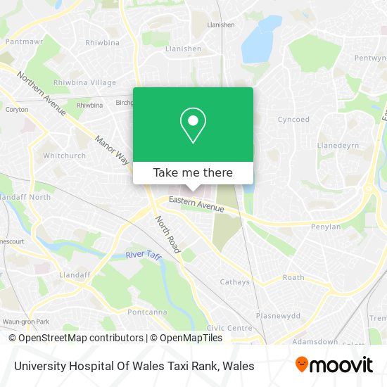 University Hospital Of Wales Taxi Rank map