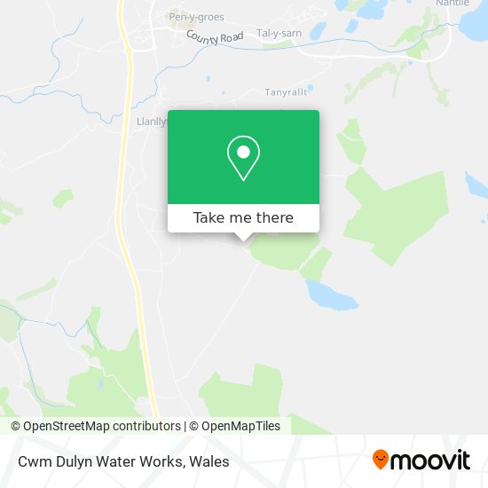 Cwm Dulyn Water Works map