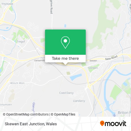 Skewen East Junction map