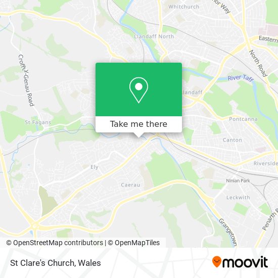 St Clare's Church map