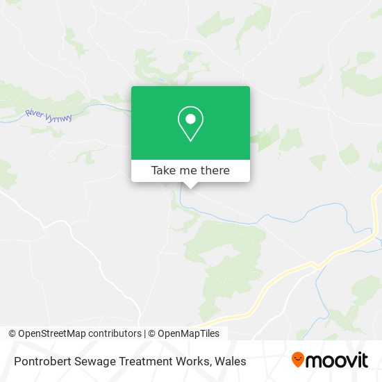 Pontrobert Sewage Treatment Works map