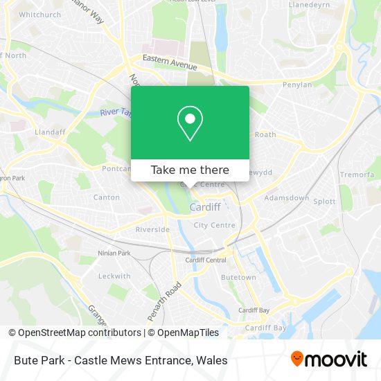 Bute Park - Castle Mews Entrance map