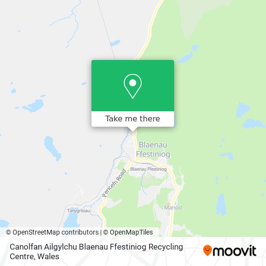 Canolfan Ailgylchu Blaenau Ffestiniog Recycling Centre map
