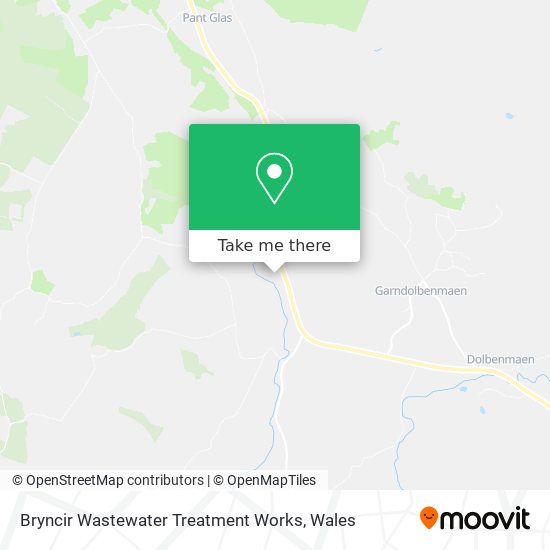 Bryncir Wastewater Treatment Works map