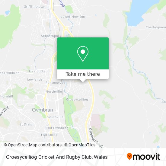 Croesyceiliog Cricket And Rugby Club map