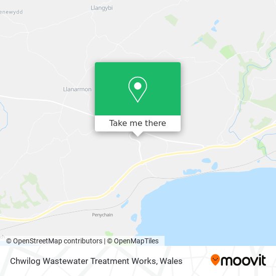Chwilog Wastewater Treatment Works map