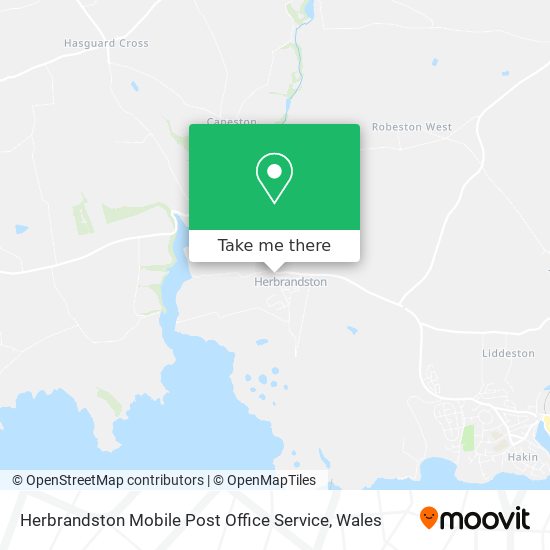 Herbrandston Mobile Post Office Service map